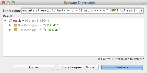 Lambda Expression Evaluation